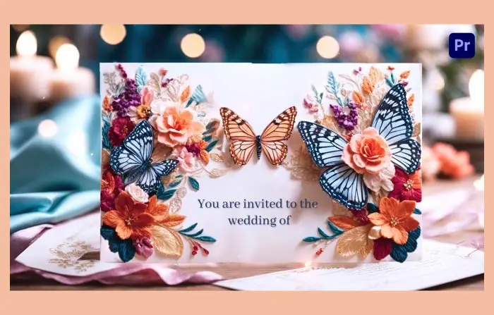 Dreamy 3D Butterfly Theme Wedding Invitation Slideshow